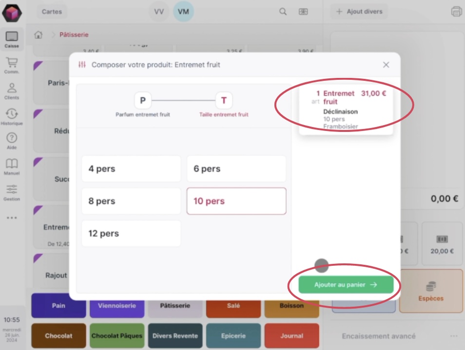 Ajouter automatiquement le produit au panier après la configuration 2